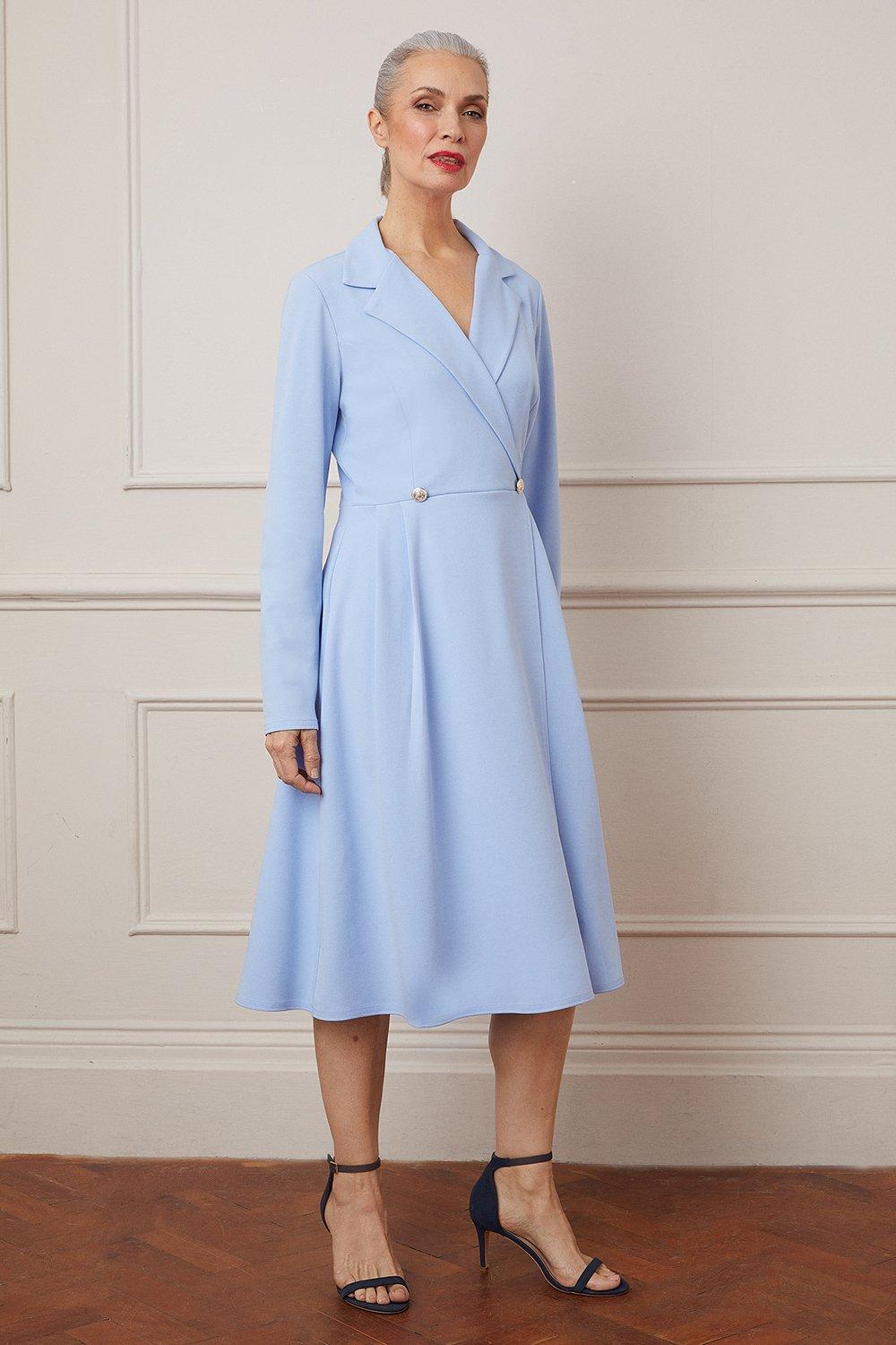 Sky blue midi on sale dress